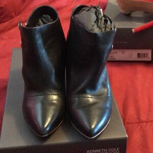 Bella Black Leather Bootie